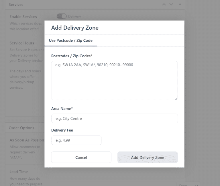 How to Create Delivery Zones - Orderable