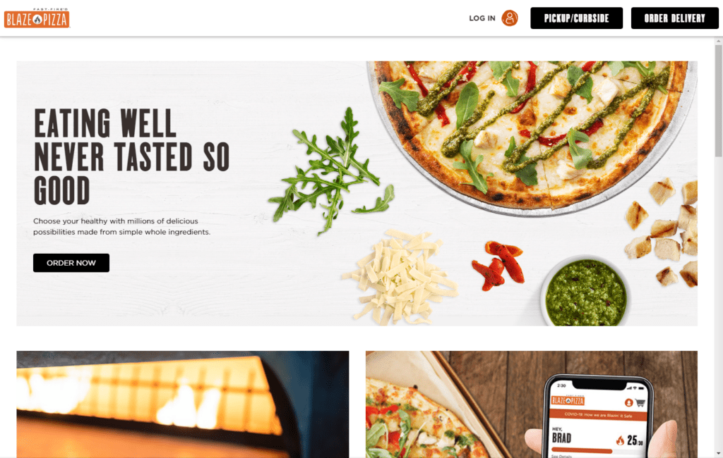 blaze pizza homepage