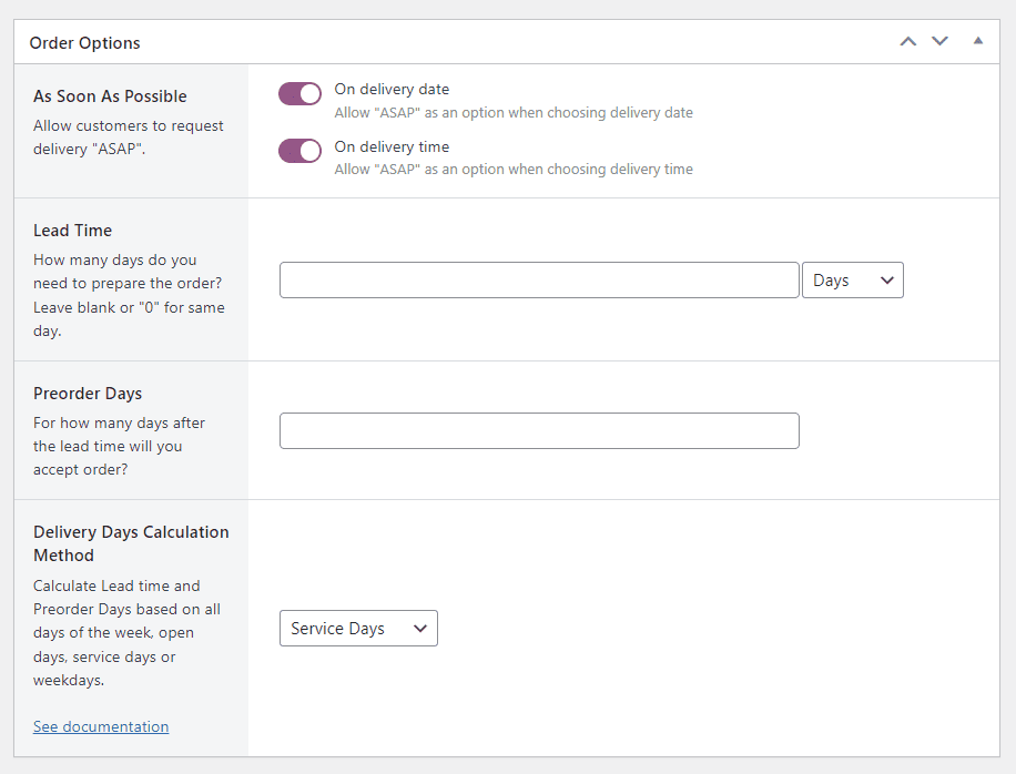 multiple location shipping options