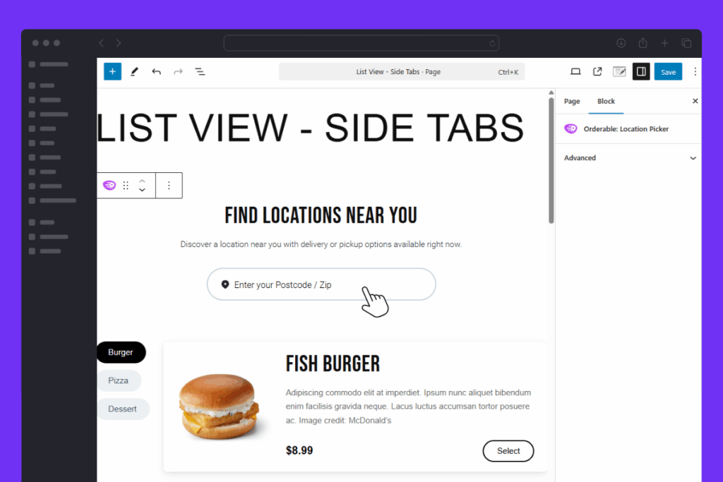 location block added