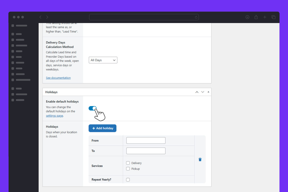 multi location holidays