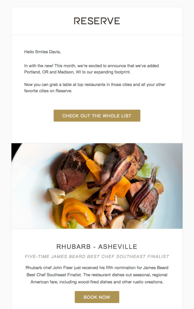 restaurant email marketing weekly