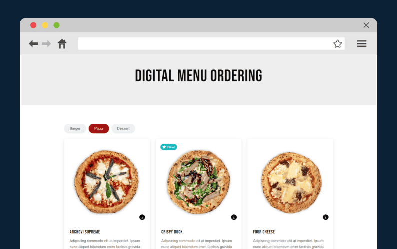 digital menu ordering