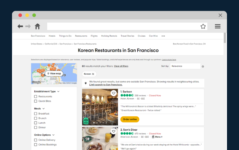 seo for restaurants