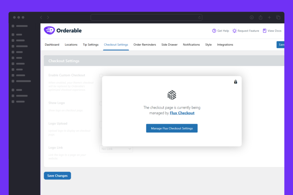 flux checkout for woocommerce orderable