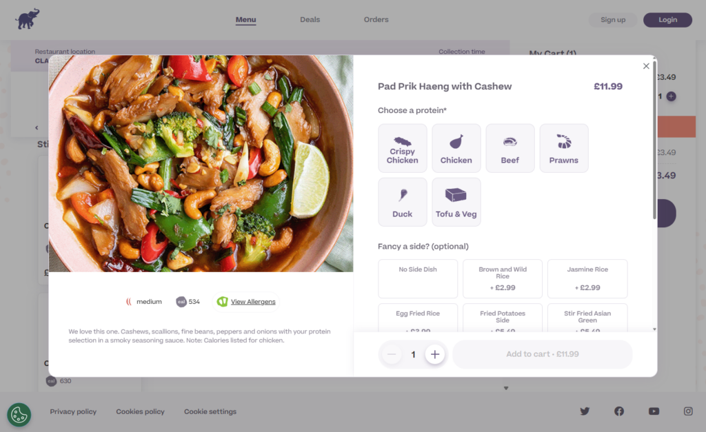 Camile thai online ordering menu spice