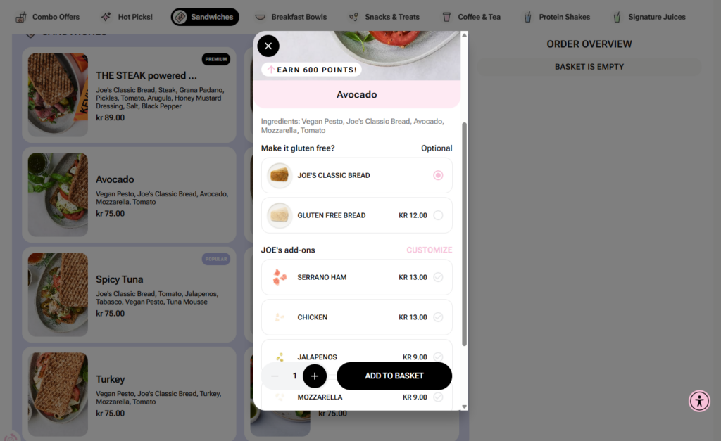 joe and the juice online ordering menu custom