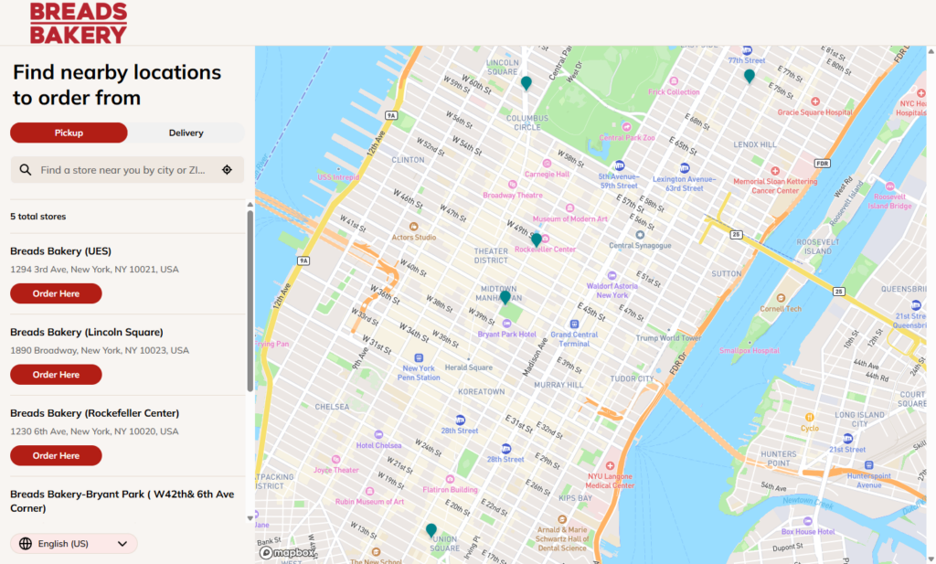 breads bakery location